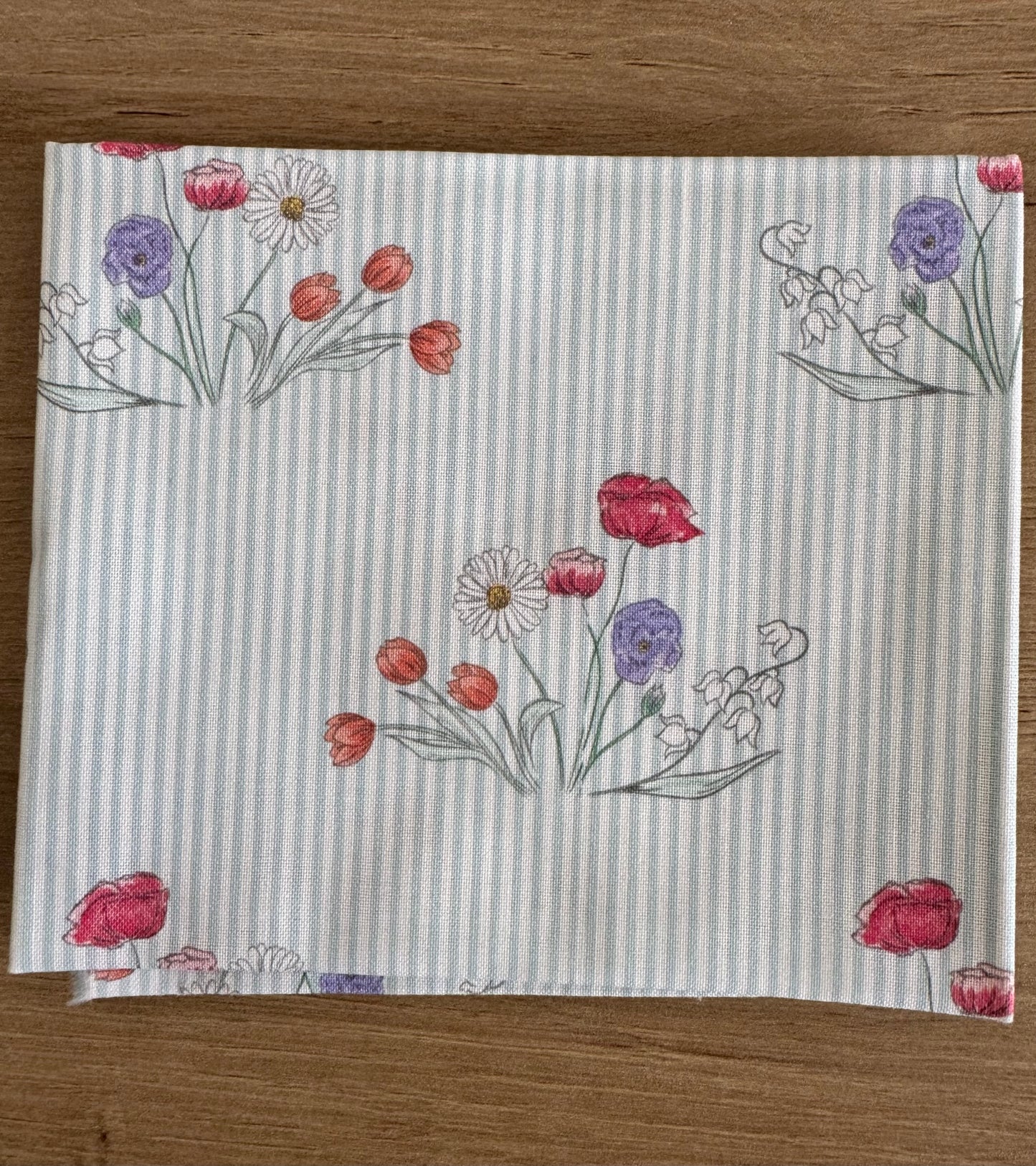 Striped Bouquet floral fabric, part of Wild Flowers fabric collection by Holly dennett