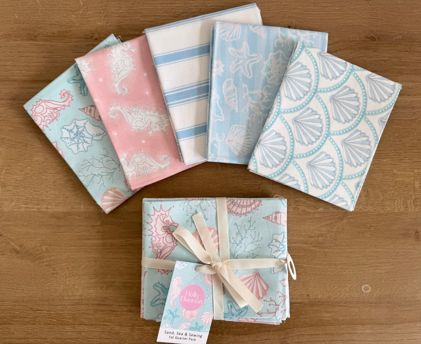 Blue Fat Quarter bundle-  Sand , Sea and Sewing