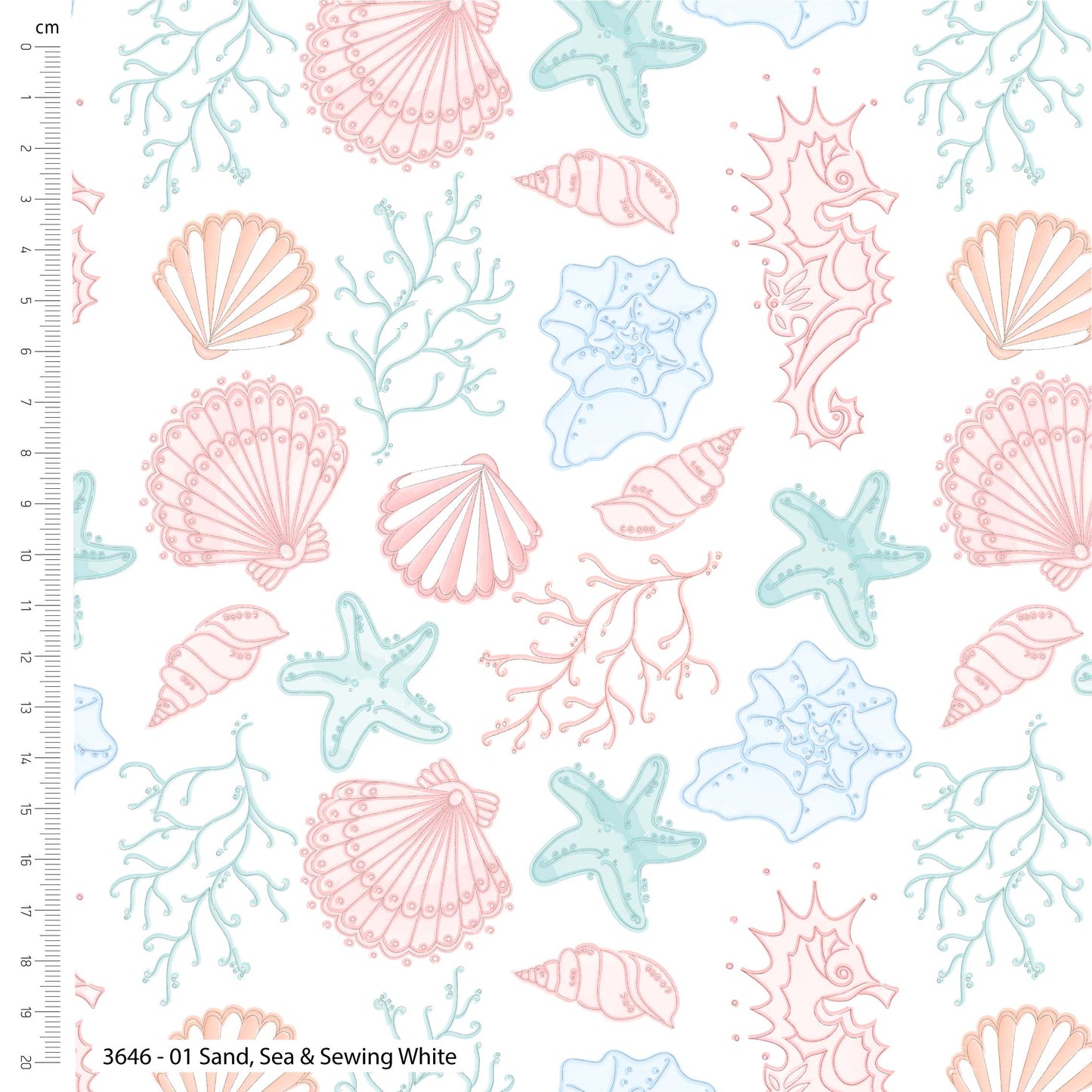 Pink Fat Quarter bundle-  Sand , Sea and Sewing