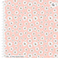 Daisy dream on peach cotton fabric